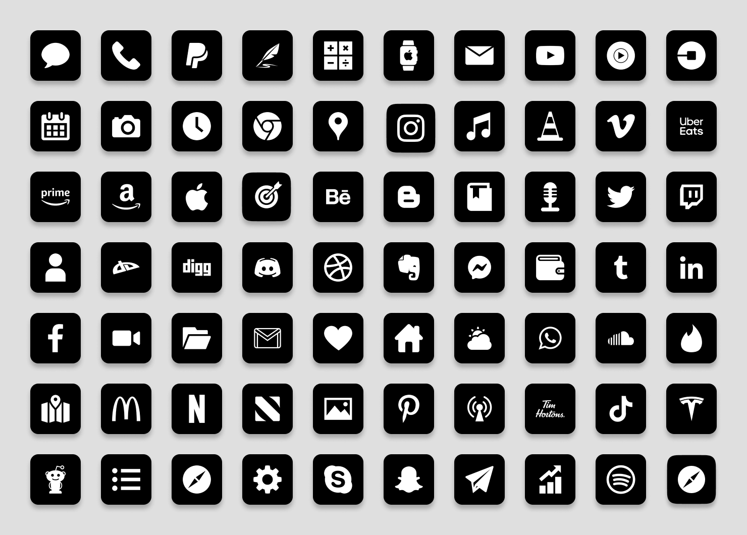 black app icons free